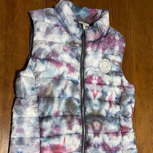 Ivory Ella Ladies Small Tie Dye Style Puffer Vest